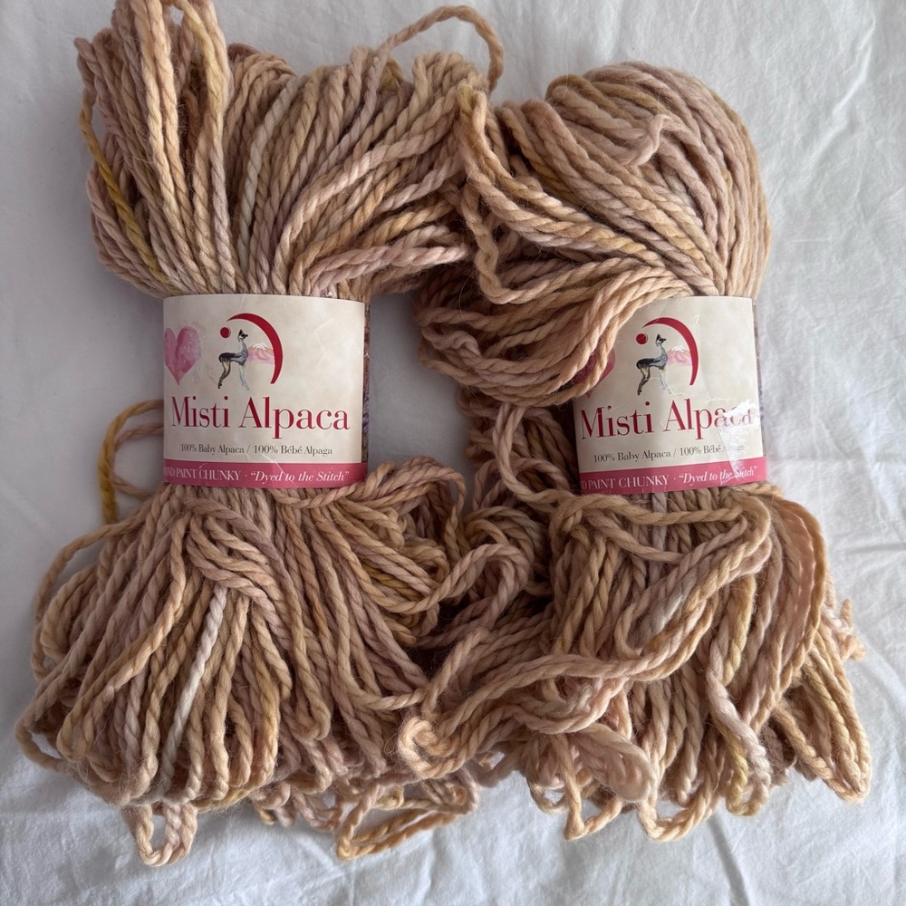 Misti Alpaca Chunky Yarn lot of two skeins